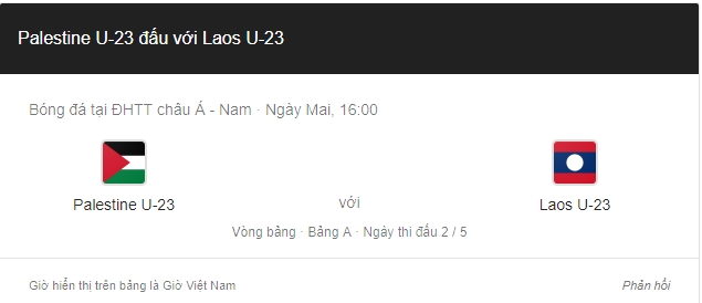 Soi kèo U23 Palestine vs U23 Lào, 16h00 ngày 12/8