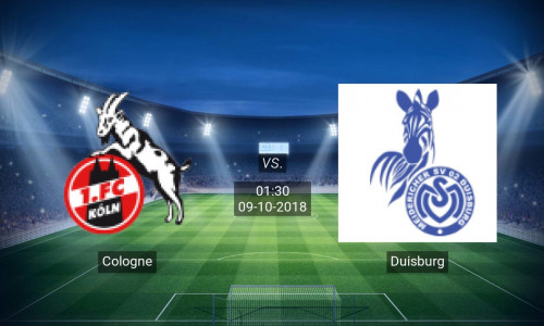 Link Sopcast, Acestream Cologne vs Duisburg,  01h30 ngày 9/10/2018